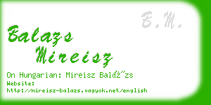 balazs mireisz business card